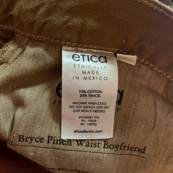 ÉTICA Bryce Pinch Waist Boyfriend in Tapenade NWT - Picture 8 of 12